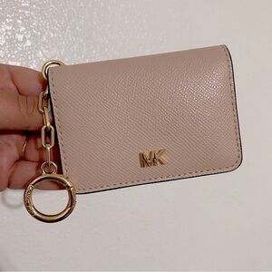 Michael Kors Soft Pink Card Case Holder Keychain